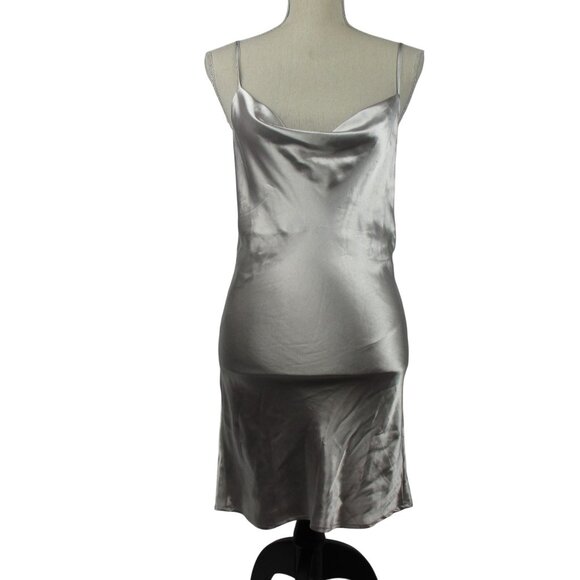 BARDOT Strappy Criss-Cross Back Slip Dress Size 4 Satin Sleeveless Date Party - Picture 1 of 7